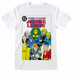 T-SHIRT DC COMICS JUSTICE LEAGUE COMIC COVER WHITE