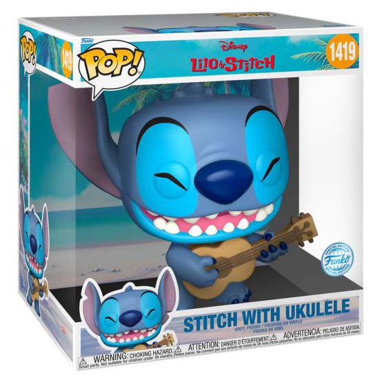FUNKO POP! SUPER SIZED DISNEY LILO &#038; STITCH STITCH WITH UKULELE FUNKO SPECIAL EDITION no1419
