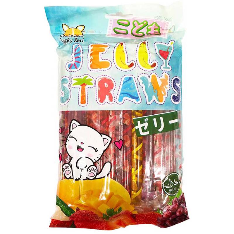 JELLY STRAWS CANDY STICKS 450g