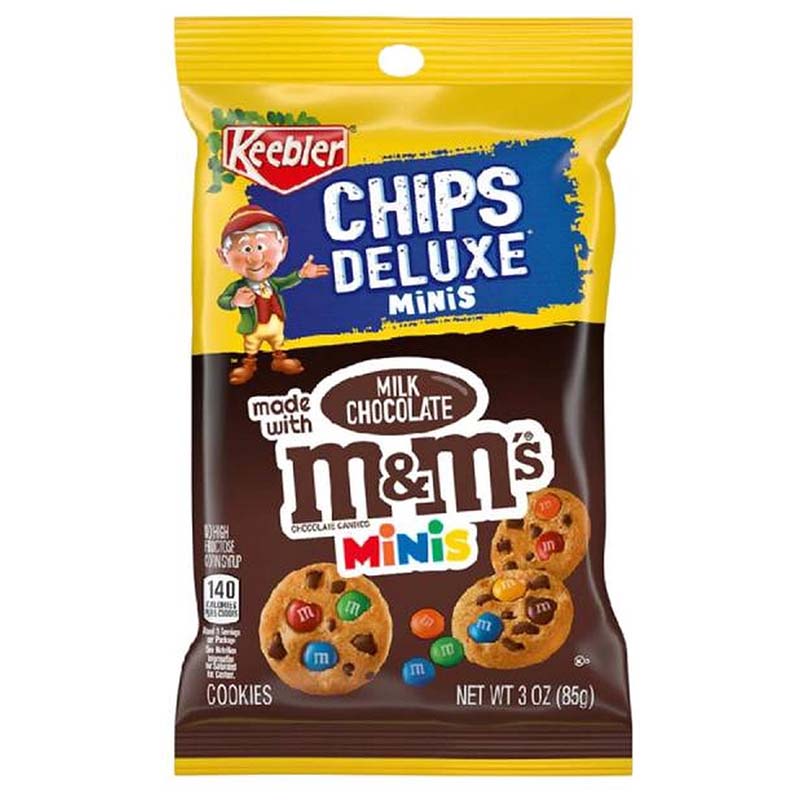 KEEBLER CHIPS DELUXE MINIS MILK CHOCLATE M&#038;M’S 85g