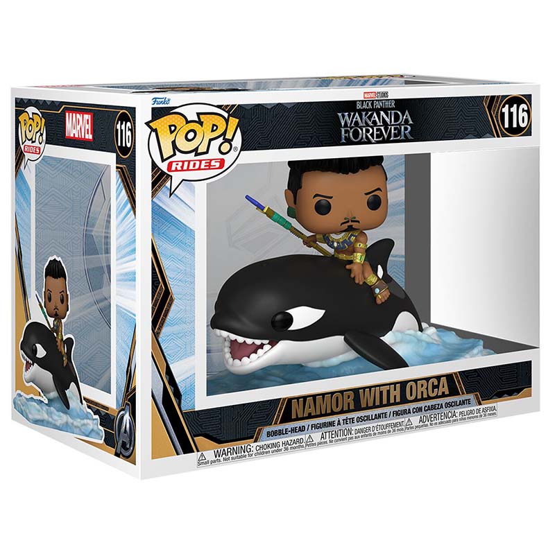 FUNKO POP! RIDES MARVEL BLACK PANTHER WAKANDA FOREVER NAMOR WITH ORCA no116