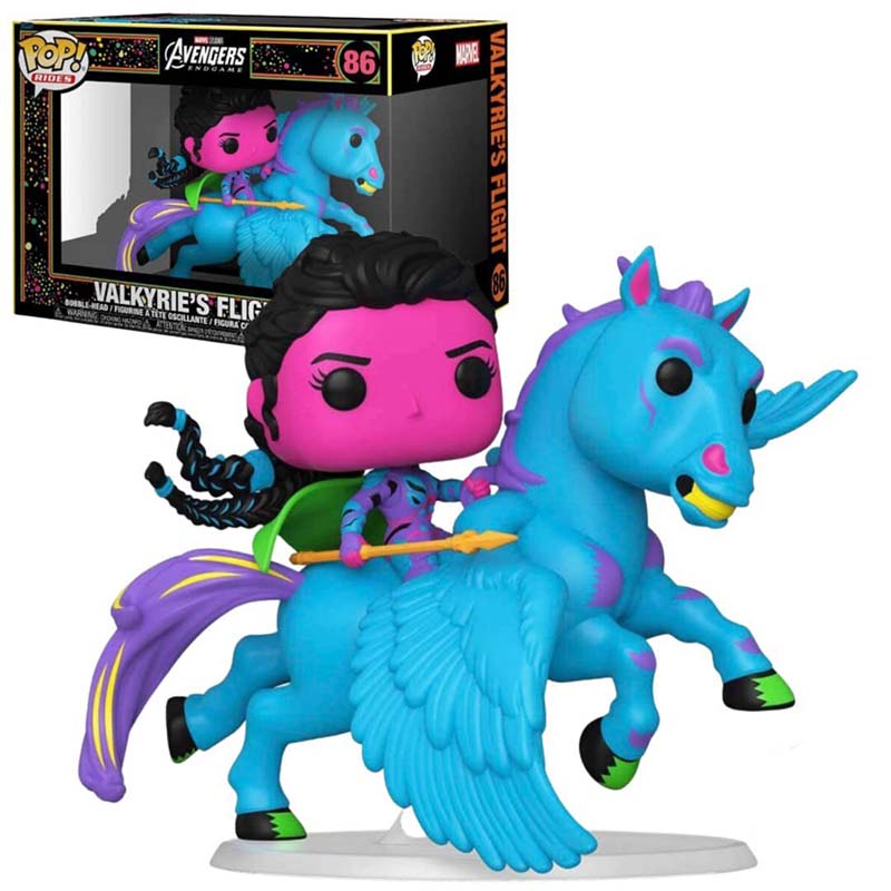 FUNKO POP! RIDES MARVEL BLACK LIGHT AVENGERS ENDGAME VALKYRIE´S FLIGHT FUNKO SPECIAL EDITION no86