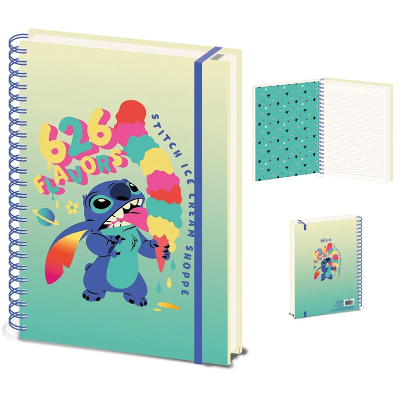 ANTECKNINGSBOK SPIRAL A4 DISNEY LILO &#038; STITCH 626 FLAVOURS