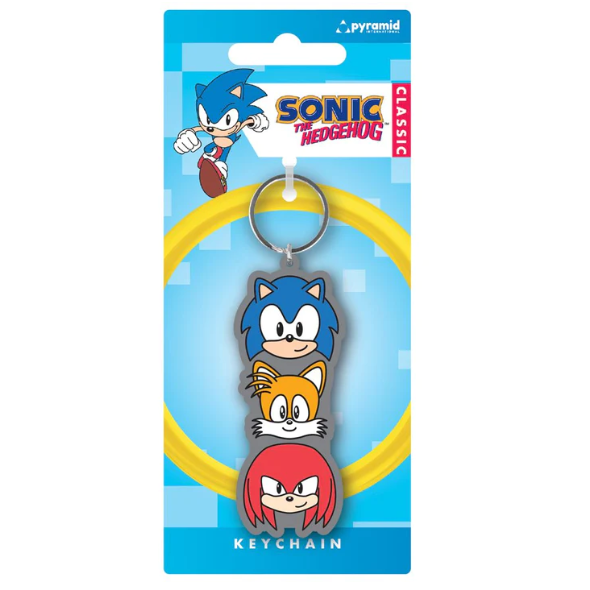 NYCKELRING SONIC THE HEDGEHOG TRIO STACK