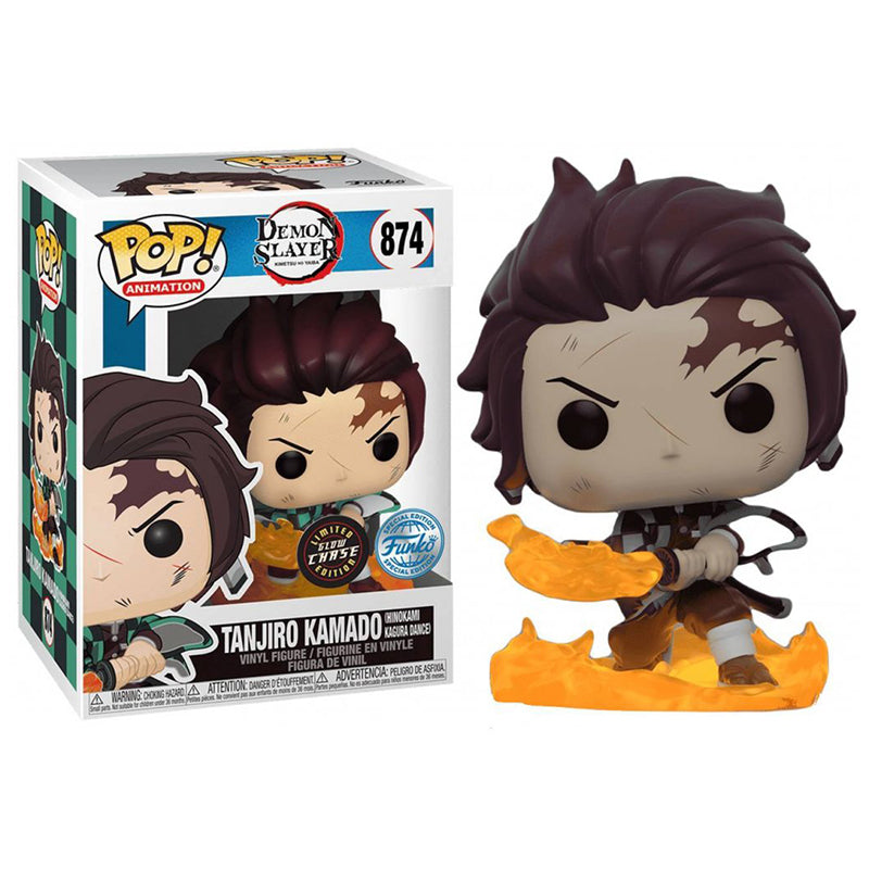 FUNKO POP! ANIMATION DEMON SLAYER TANJIRO KAMADO HINOKAMI KAGURA DANCE LIMITED GLOW CHASE FUNKO SPECIAL EDITION no874