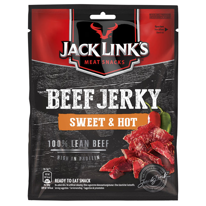JACK LINK’S BEEF JERKY SWEET & HOT 25g