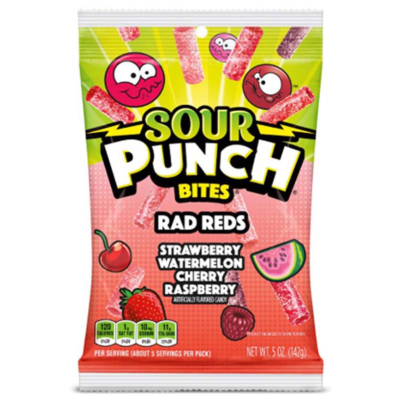 SOUR PUNCH BITES RAD REDS 142g