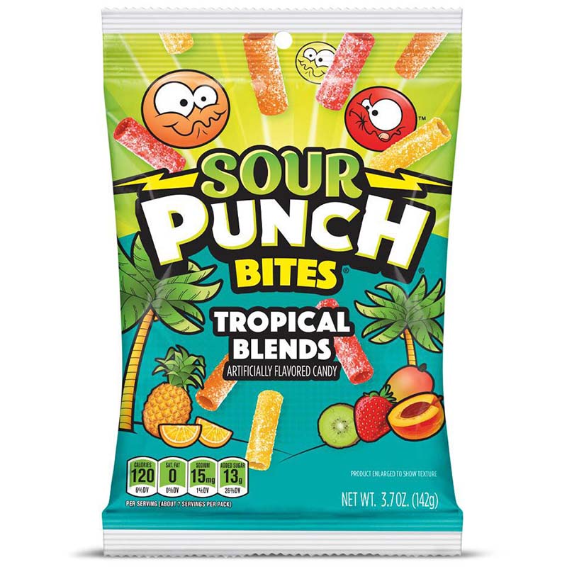 SOUR PUNCH BITES TROPICAL BLENDS 142g