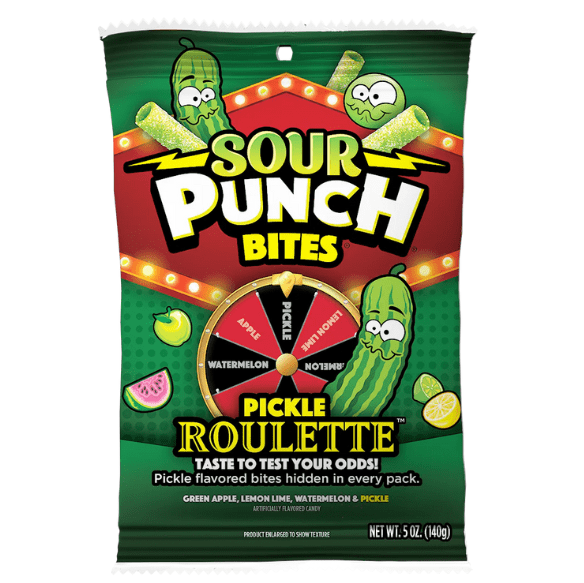 SOUR PUNCH BITES PICKLE ROULETTE 140g