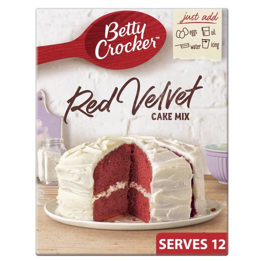 BETTY CROCKER CAKE MIX RED VELVET 425g