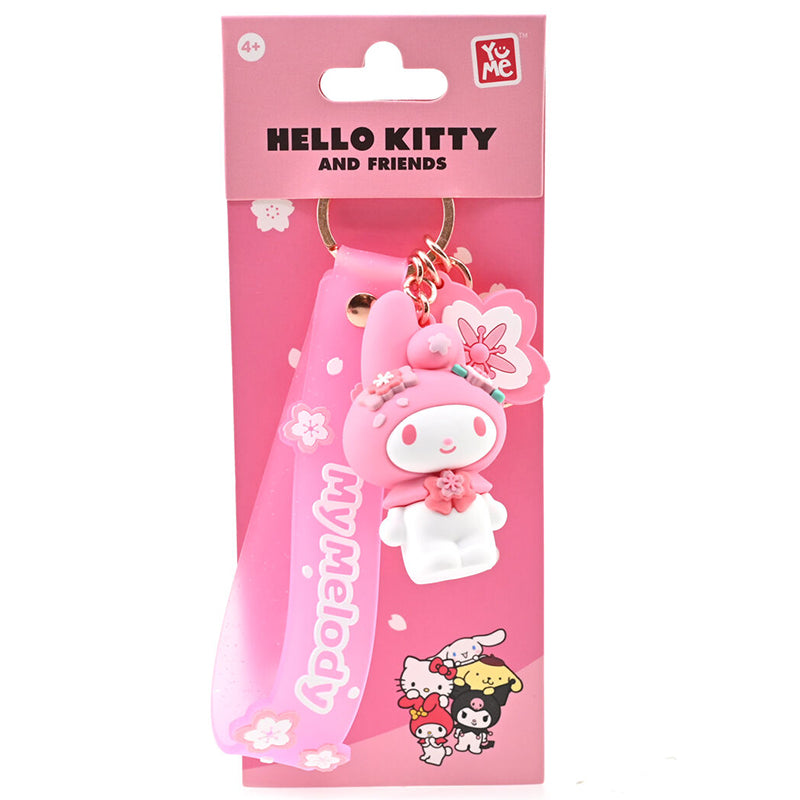 NYCKELRING HELLO KITTY AND FRIENDS MY MELODY ROSE KEYRING 7cm
