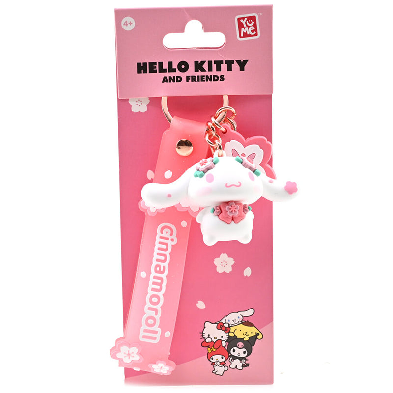 NYCKELRING HELLO KITTY AND FRIENDS CINNAMOROLL ROSE KEYRING 7cm