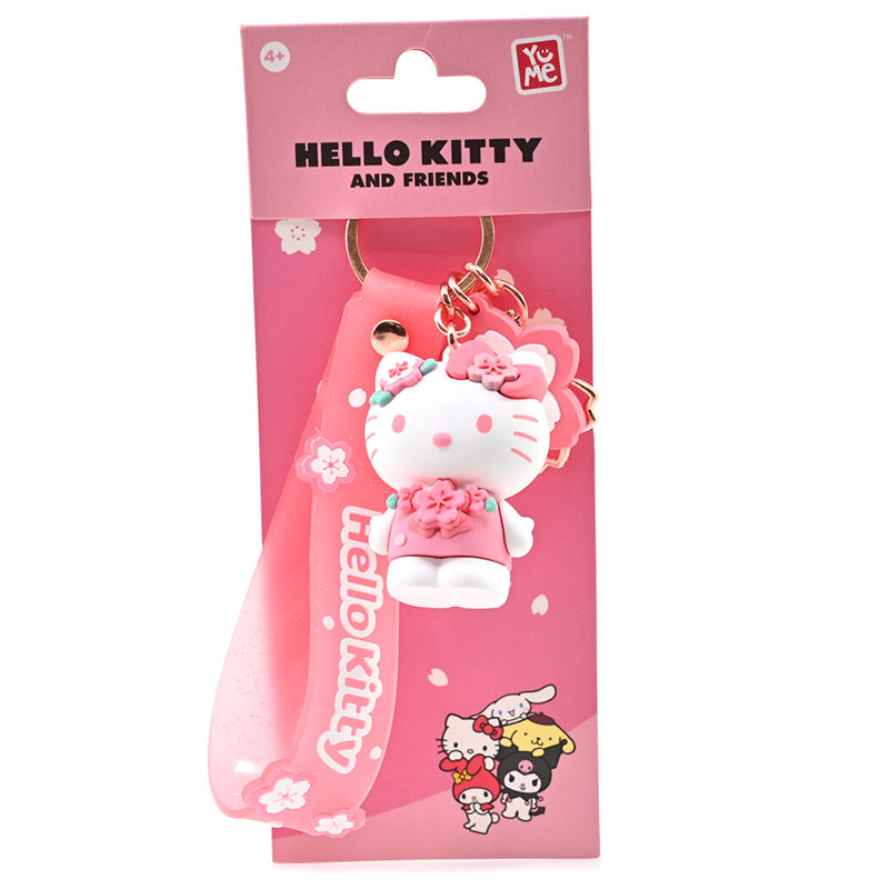 NYCKELRING HELLO KITTY AND FRIENDS HELLO KITTY ROSE KEYRING 7cm