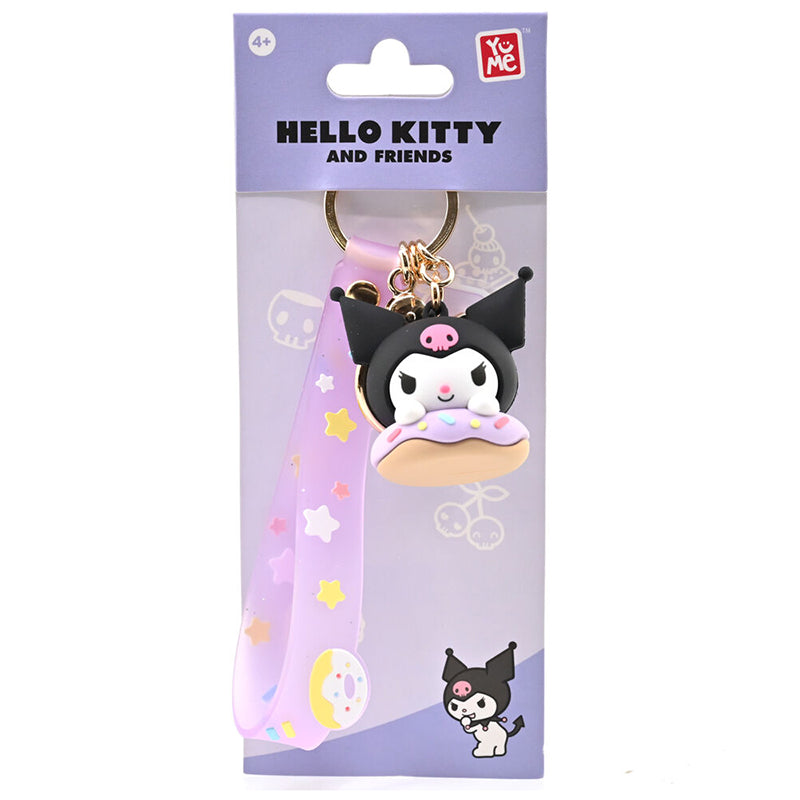 NYCKELRING HELLO KITTY AND FRIENDS KUROMI GOLD KEYRING 7cm