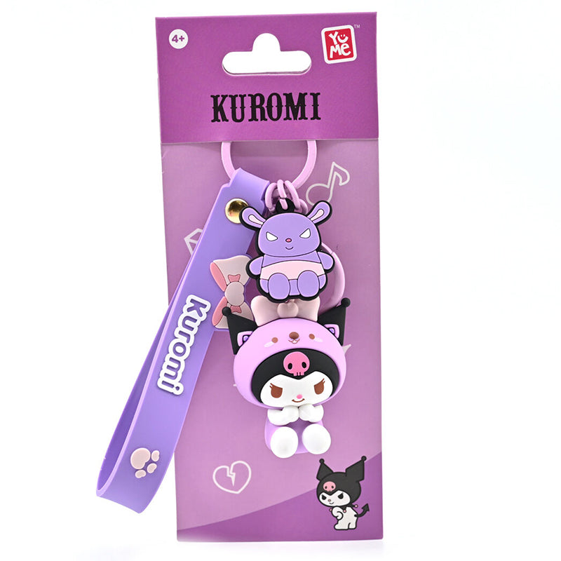 NYCKELRING HELLO KITTY AND FRIENDS KUROMI PURPLE KEYRING 7cm