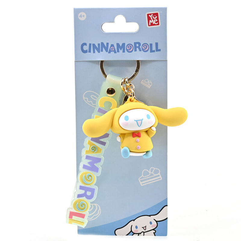 NYCKELRING HELLO KITTY AND FRIENDS CINNAMONROLL YELLOW COAT 7cm
