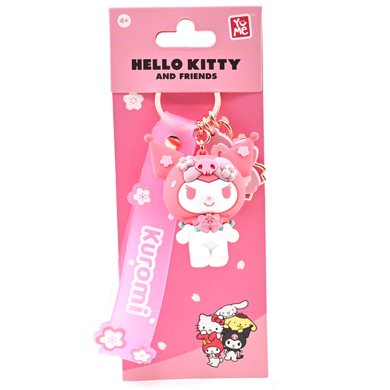 NYCKELRING HELLO KITTY AND FRIENDS KUROMI ROSE 7cm