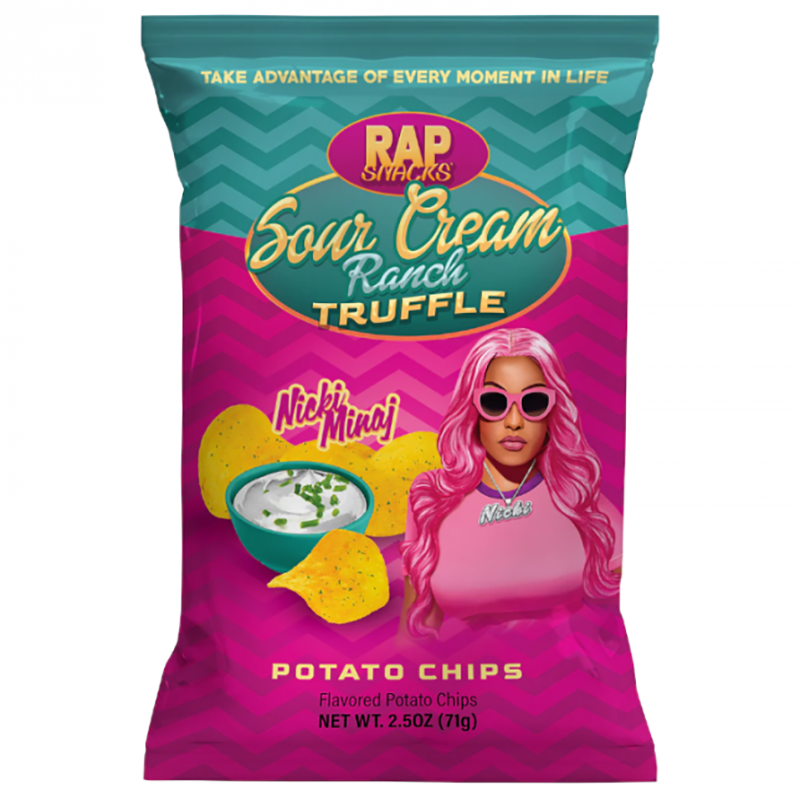 RAP SNACKS NICKI MINAJ CREAM RANCH AND TRUFFLE POTATO CHIPS 71g