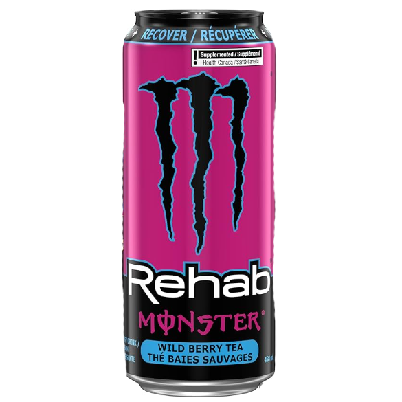 MONSTER ENERGY REHAB WILD BERRY TEA 458ml - beställ MONSTER ENERGY ...