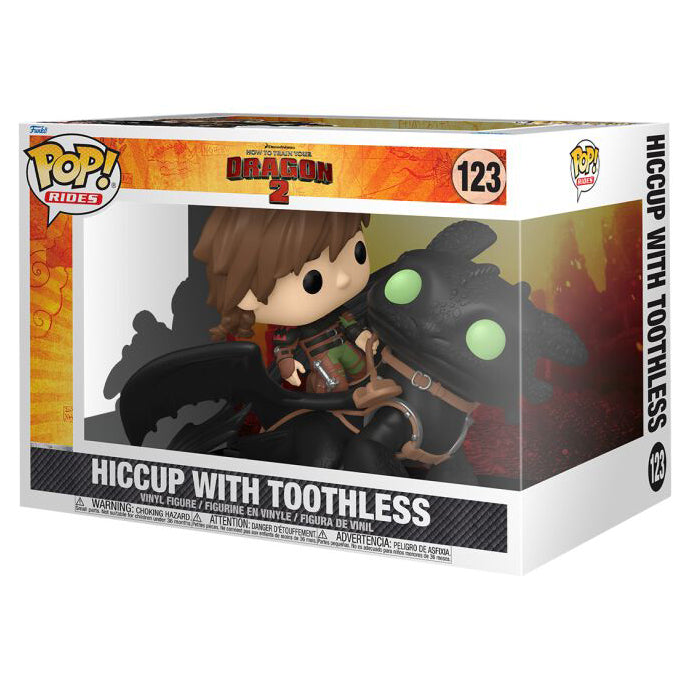 FUNKO POP! RIDES HOW TO TRAIN YOUR DRAGON 2 HICCUP WITH TOOTHLESS no123