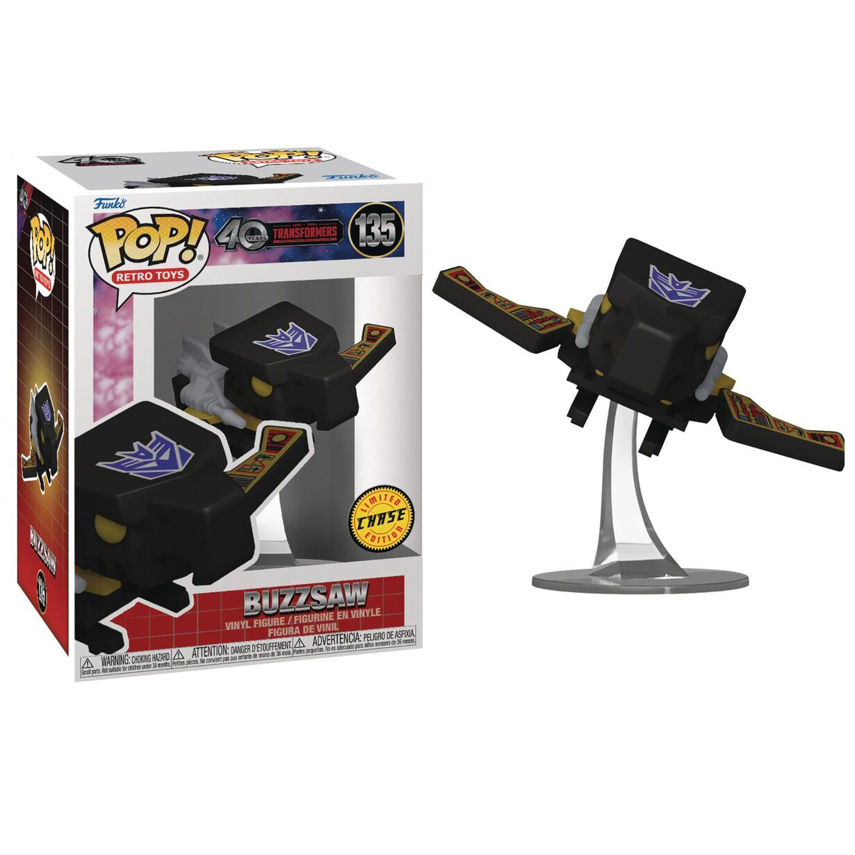 FUNKO POP! RETRO TOYS TRANSFORMERS 40 YEARS BUZZSAW CHASE no135