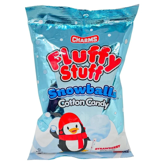 CHRISTMAS CANDY CHARMS COTTON CANDY SNO BALLS STRAWBERRY FLAVORED 60g (JULGODIS)