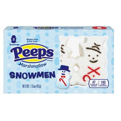 CHRISTMAS CANDY PEEPS MARSHMALLOW SNOWMEN 42g (JULGODIS)