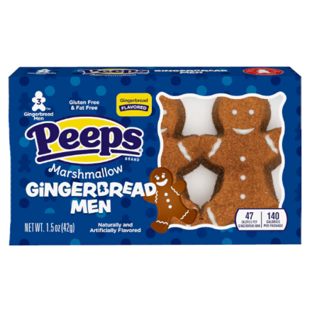 CHRISTMAS CANDY PEEPS MARSHMALLOW GINGERBREAD MEN 42g (JULGODIS)