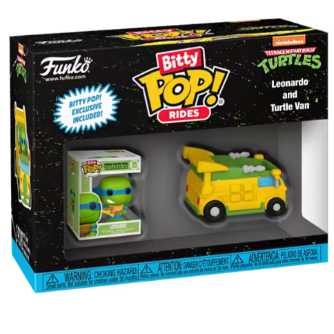 FUNKO BITTY POP! RIDES TEENAGE MUTANT NINJA TURTLES LEONARDO AND TURTLE VAN