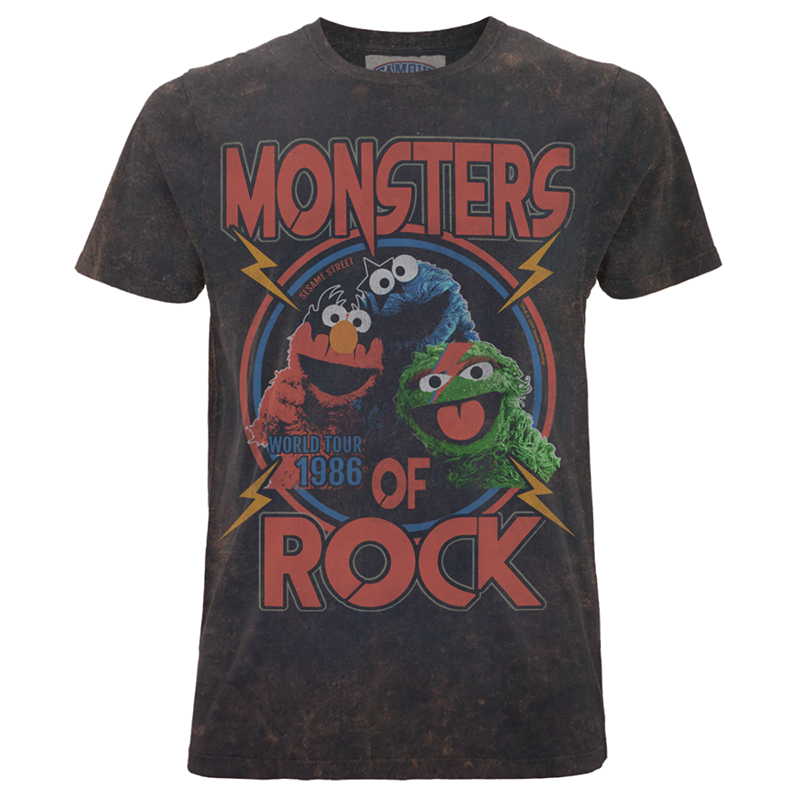 T-SHIRT SESAME STREET MONSTERS OF ROCK