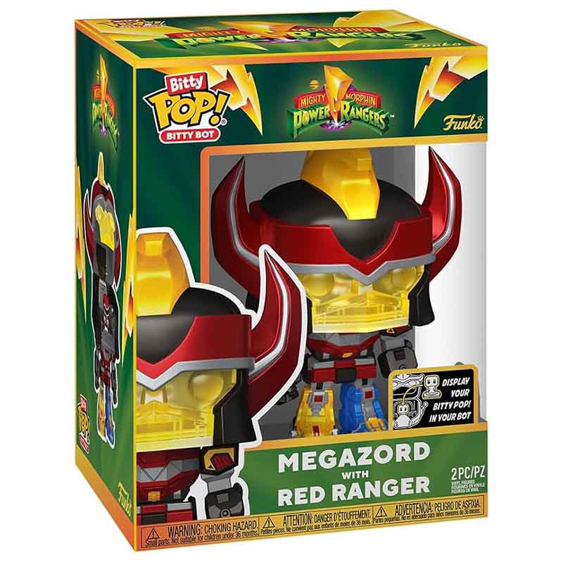 FUNKO BITTY POP! BITTY BOT POWER RANGERS MIGHTY MORPHIN MEGAZORD WITH RED RANGER 2pc