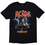 T-SHIRT AC DC PWRD UP IN ROCK WE TRUST
