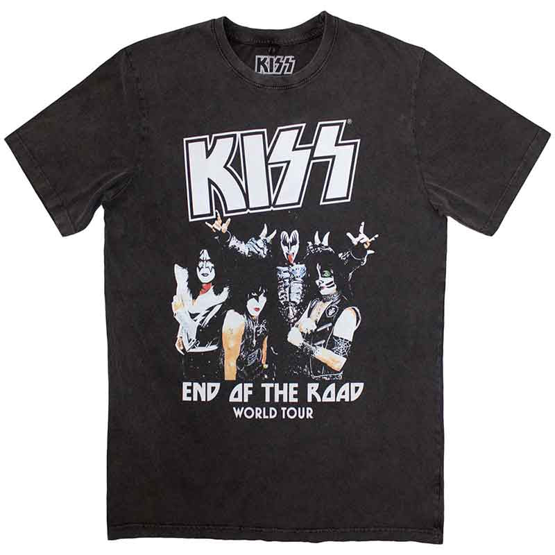T-SHIRT KISS END OF THE ROAD WORLD TOUR WASHED