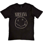 T-SHIRT NIRVANA BLACK HAPPY FACE