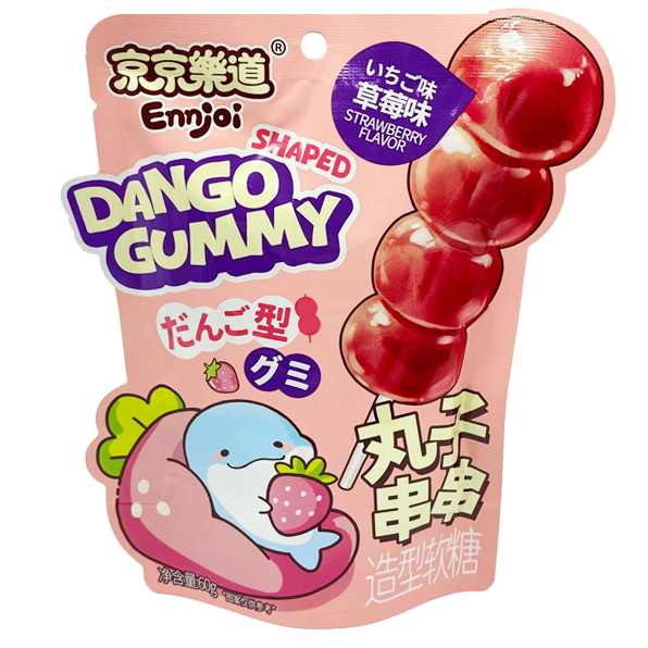 ENNJOI DANGO SHAPED GUMMY STRAWBERRY FLAVOUR 60g