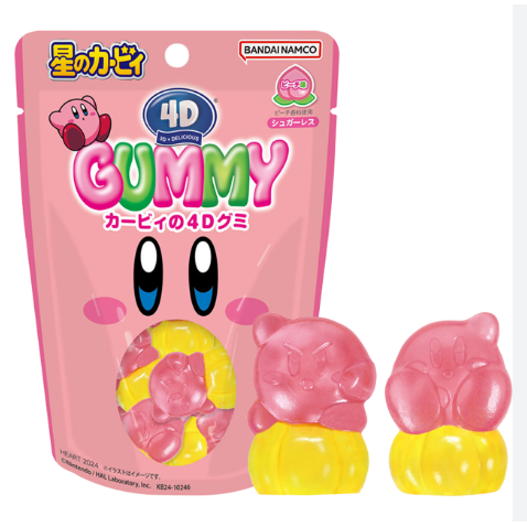 4D GUMMY KIRBY OF THE STARS PEACH FLAVOR 55g