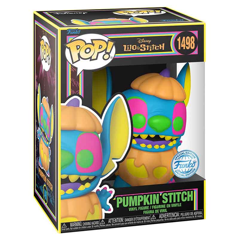 FUNKO POP! DISNEY LILO &#038; STITCH PUMPKIN STITCH FUNKO SPECIAL EDITION BLACKLIGHT no1498
