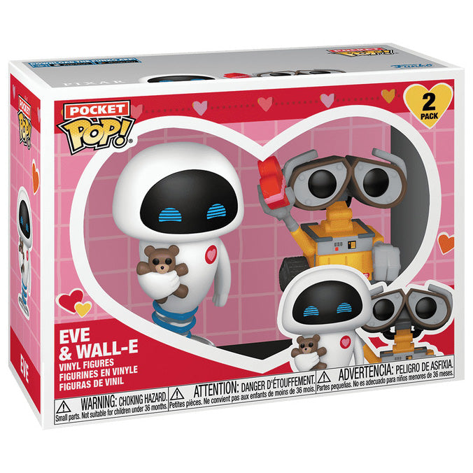 FUNKO POCKET POP! DISNEY VALENTINES WALL-E EVE &#038; WALL-E 2-pack