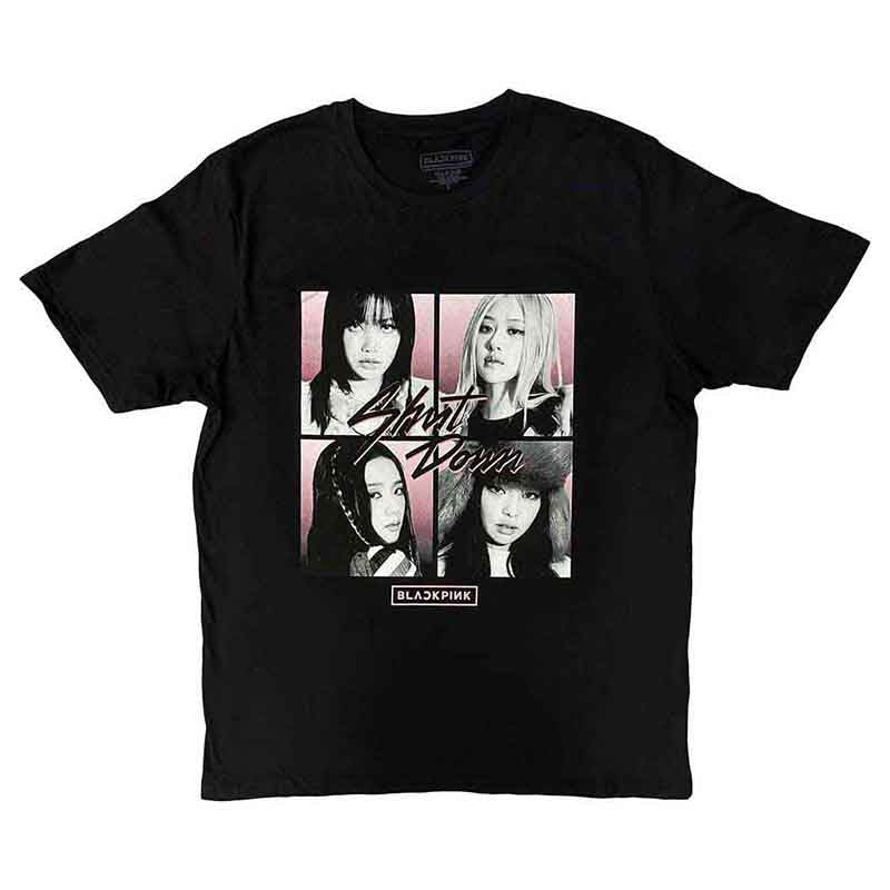 T-SHIRT BLACK PINK SHUT DOWN