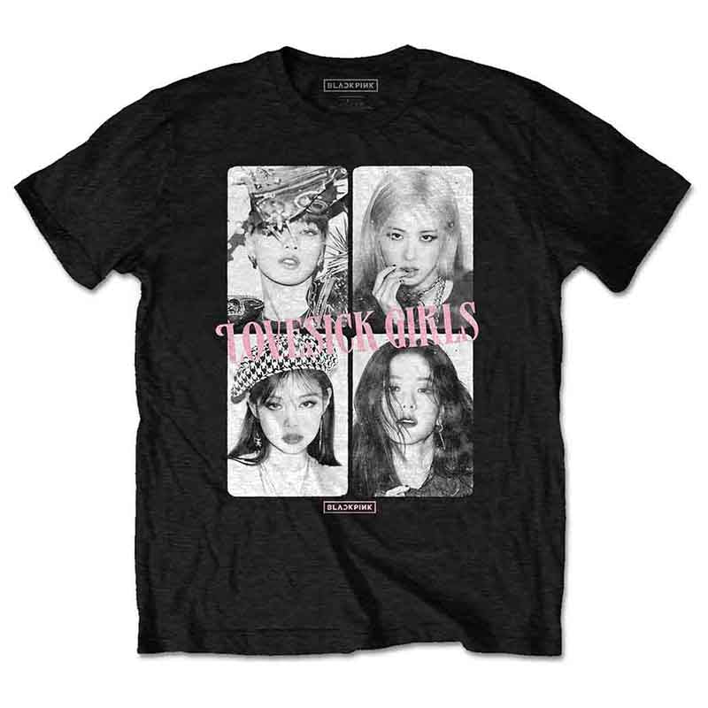 T-SHIRT BLACK PINK LOVE SICK