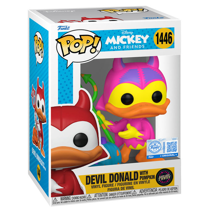 FUNKO POP! DISNEY MICKEY AND FRIENDS DEVIL DONALD WITH PUMPKIN FUNKO SPECIAL EDITION CHASE no1446