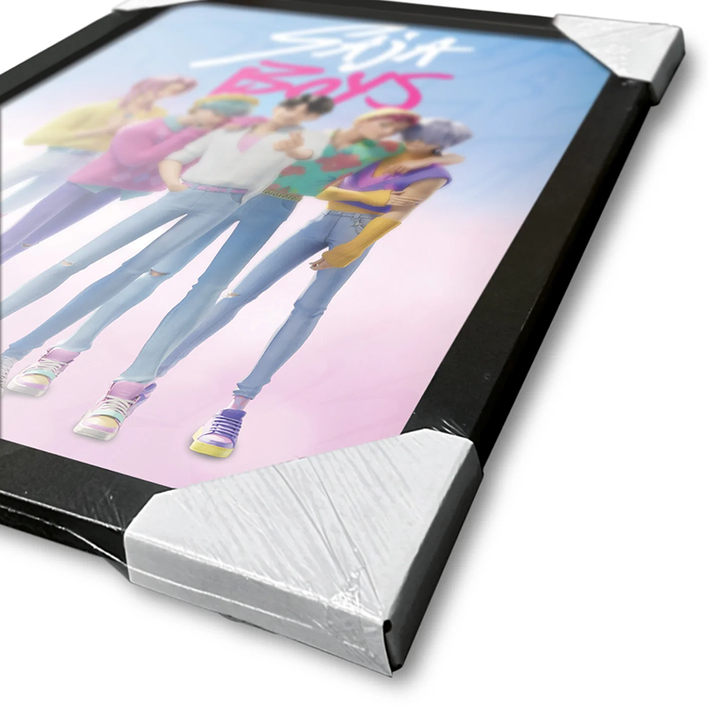 FRAMED PRINT K-POP DEMON HUNTERS SAJA BOYS 3