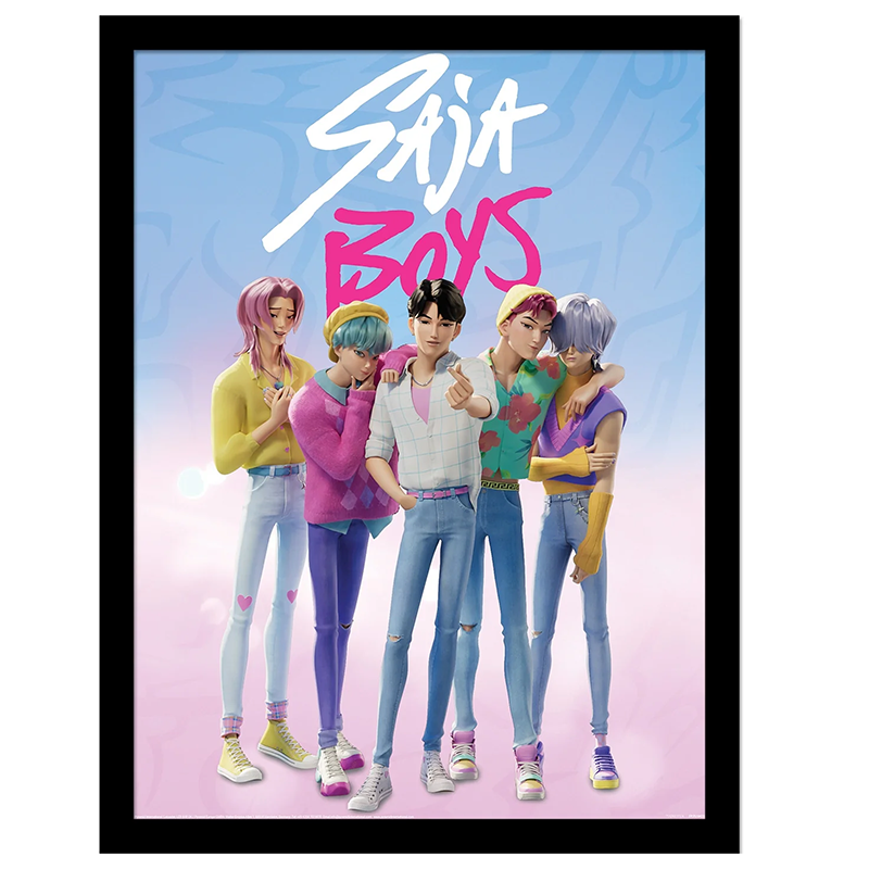 FRAMED PRINT K-POP DEMON HUNTERS SAJA BOYS