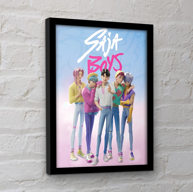 FRAMED PRINT K-POP DEMON HUNTERS SAJA BOYS 2