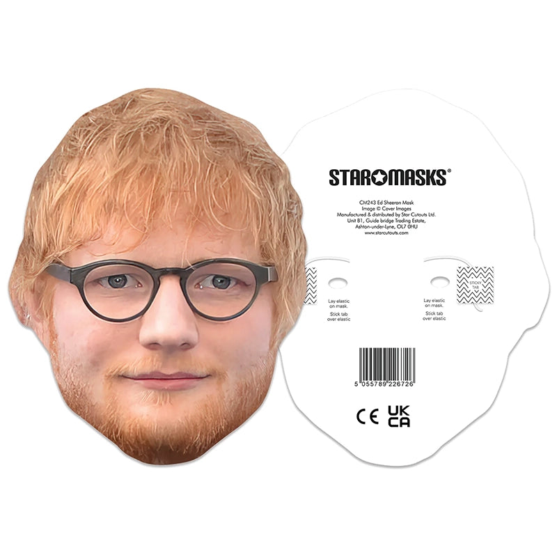 CUTOUTS FUN FACE MASKS ED SHEERAN