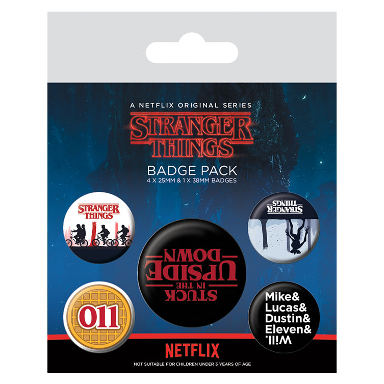 BADGE PACK STRANGER THINGS UPSIDE DOWN