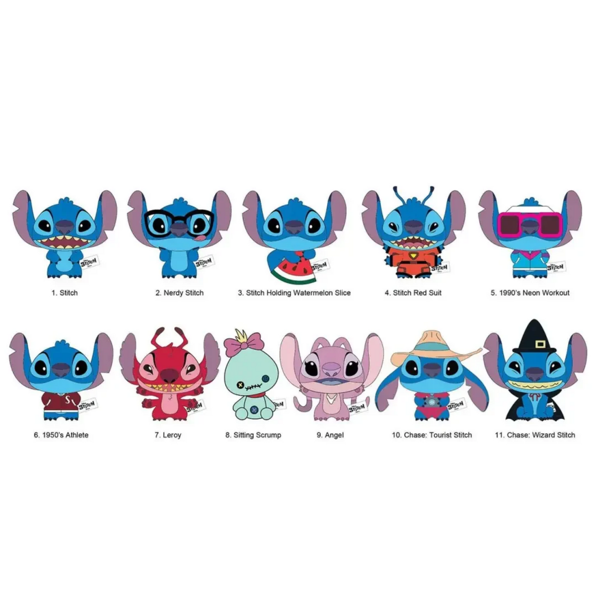 3D BAG CLIPS PLUSH DISNEY STITCH