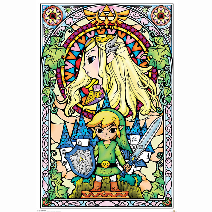POSTER 61&#215;91,5 THE LEGEND OF ZELDA STAINED GLAS no37