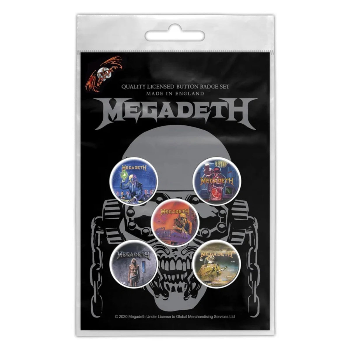 BADGE PACK MEGADETH VIC RATTLEHEAD