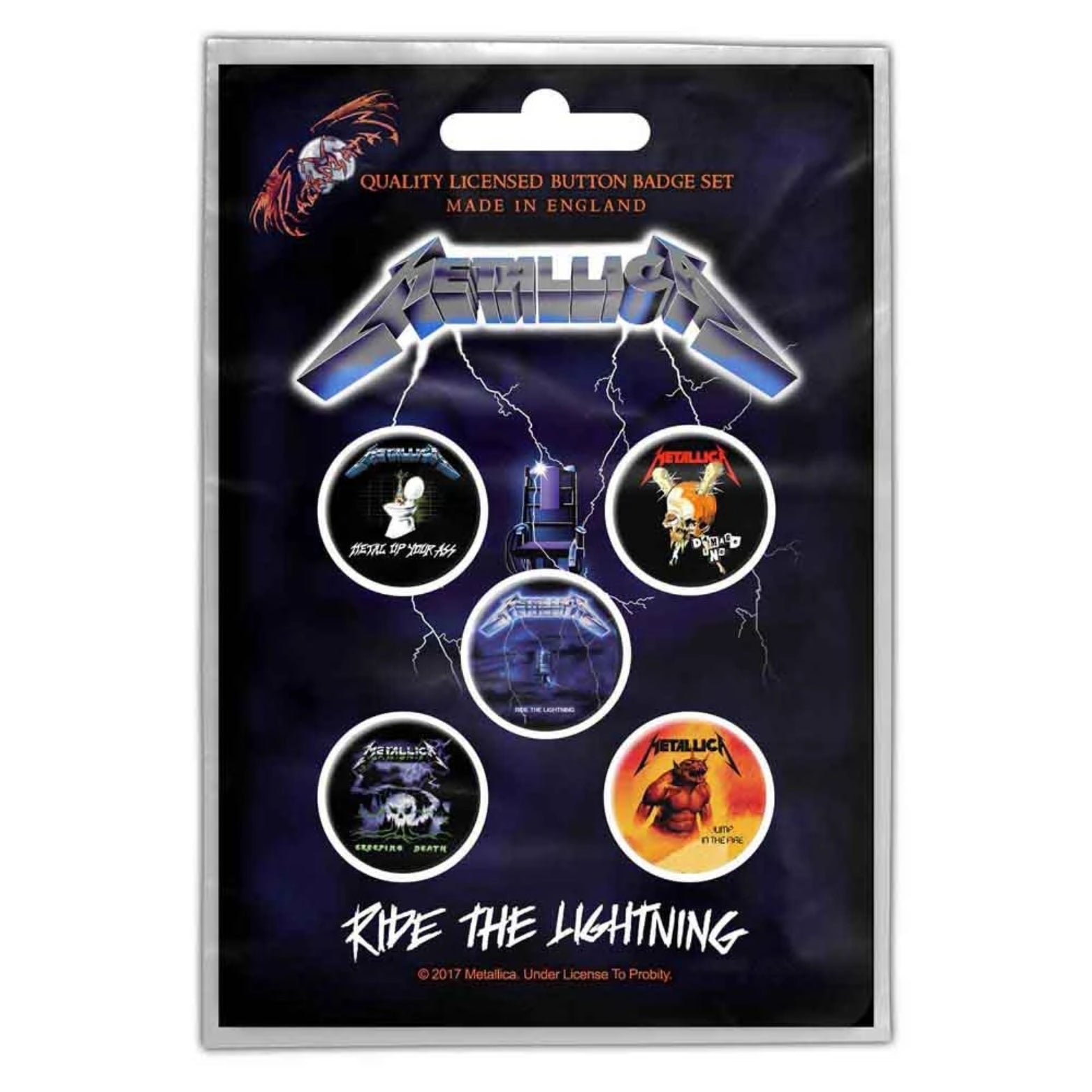 BADGE PACK METALLICA RIDE THE LIGHTNING